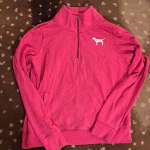 PINK half zip sweatshirt